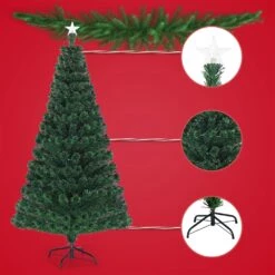 Costway 6-ft Pre-Lit Artificial Christmas Tree Fibre Optic With 230 LED Lights And Top -Northlight Sales Store 331060089 AlternateImage2