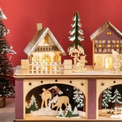 HOMCOM Pre-lit Christmas Village Winter Wonderland With LED Lights -Northlight Sales Store 331061742 AlternateImage3