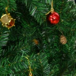 HOMCOM 7-ft Indoor Christmas Tree With Fireproof Leaf And Metal Stand 10 HOMCOM 7-ft Indoor Christmas Tree With Fireproof Leaf And Metal Stand -Northlight Sales Store 331061751 AlternateImage3