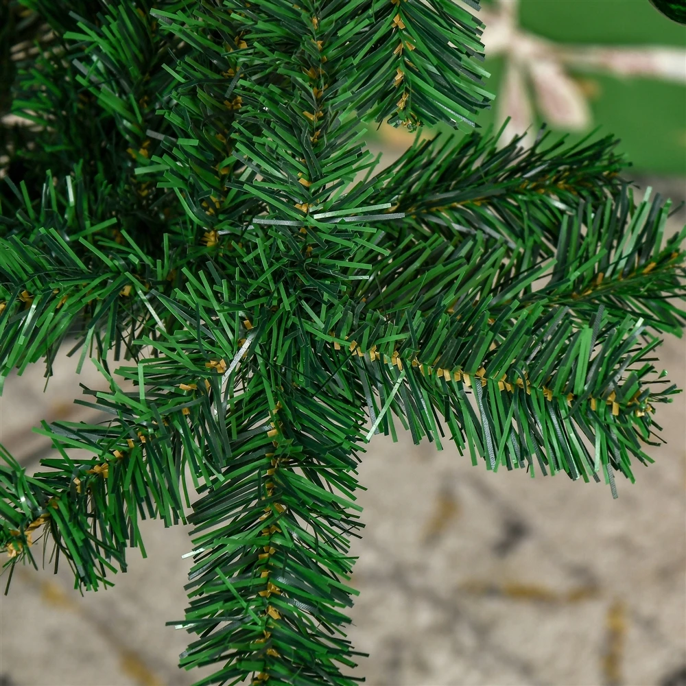 HOMCOM 7-ft Indoor Christmas Tree With Fireproof Leaf And Metal Stand 7 HOMCOM 7-ft Indoor Christmas Tree With Fireproof Leaf And Metal Stand - Image 5