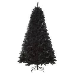 HOMCOM 6-ft Artificial Christmas Tree Home Decoration With Automatic Open - Black
