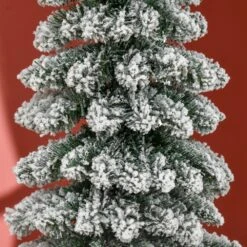 HOMCOM 6-ft Snow-Flocked Artificial Slim Christmas Tree -Northlight Sales Store 331061761 AlternateImage4