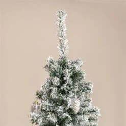 HOMCOM 7.5-ft Slim Unlit Pine Snow Flocked Artificial Christmas Hinged Tree -Northlight Sales Store 331061766 AlternateImage3