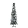 HOMCOM 7.5-ft Slim Unlit Pine Snow Flocked Artificial Christmas Hinged Tree 1 HOMCOM 7.5-ft Slim Unlit Pine Snow Flocked Artificial Christmas Hinged Tree -Northlight Sales Store 331061766 MainImage 001