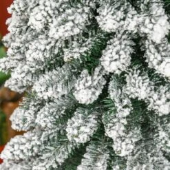 HOMCOM 7-ft Snow-Flocked Artificial Slim Christmas Tree Holiday Home Décor -Northlight Sales Store 331061768 AlternateImage4