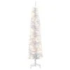 HOMCOM 6-ft Pre-lit Pencil Artificial Christmas Tree With Metal Base