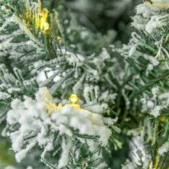 HOMCOM 9-ft Prelit Snow Flocked Christmas Tree With Light -Northlight Sales Store 331061777 AlternateImage3