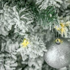 HOMCOM 9-ft Prelit Snow Flocked Christmas Tree With Light -Northlight Sales Store 331061777 AlternateImage4