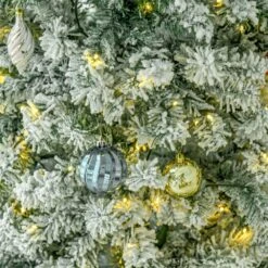 HOMCOM 9-ft Prelit Snow Flocked Christmas Tree With Light -Northlight Sales Store 331061777 AlternateImage5