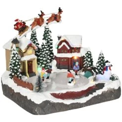HomCom Lighted Christmas Village With LED