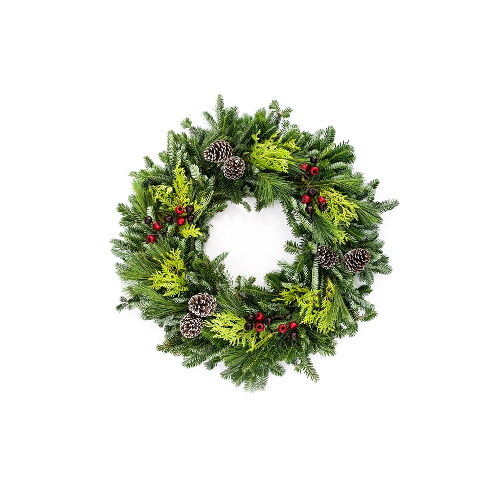 Brookdale Treeland Nurseries 28-in Fresh Christmas Wreath - Set Of 2 4 Brookdale Treeland Nurseries 28-in Fresh Christmas Wreath - Set Of 2 - Image 2