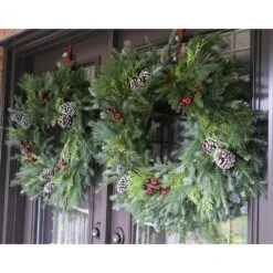 Brookdale Treeland Nurseries 28-in Fresh Christmas Wreath - Set Of 2 8 Brookdale Treeland Nurseries 28-in Fresh Christmas Wreath - Set Of 2 -Northlight Sales Store 331063536 AlternateImage2