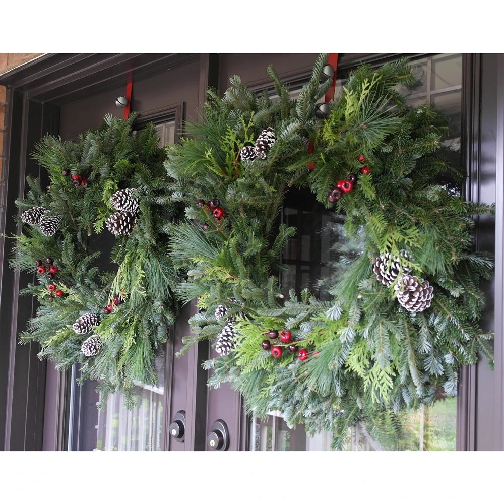 Brookdale Treeland Nurseries 28-in Fresh Christmas Wreath - Set Of 2 5 Brookdale Treeland Nurseries 28-in Fresh Christmas Wreath - Set Of 2 - Image 3