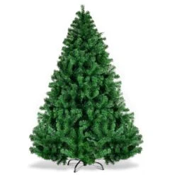 Costway 6-ft PVC Artificial Christmas Tree 1000 Tips Premium Hinged With Solid Metal Legs