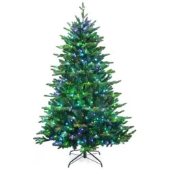 Costway 6-ft App-Controlled Pre-Lit Christmas Tree Multicolour Lights With 15 Modes
