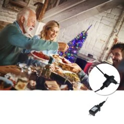 Costway 4.5-ft Pre-Lit Hinged Artificial Fir Pencil Christmas Tree With 150 Multicolour Light 10 Costway 4.5-ft Pre-Lit Hinged Artificial Fir Pencil Christmas Tree With 150 Multicolour Light -Northlight Sales Store 331065166 AlternateImage3