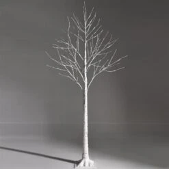 Costway 5-ft Pre-Lit White Twig Birch Tree For Christmas Holiday With 72 LED Lights