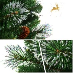 Costway 4 -ft Snowy Christmas Entrance Tree With Pine Cones Red Berries And Glitter Branches -Northlight Sales Store 331065194 AlternateImage3