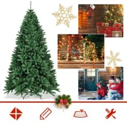 Costway 7.5-ft Hinged Artificial Christmas Tree Unlit Douglas Full Fir Tree With 2254 Tips -Northlight Sales Store 331065196 AlternateImage2