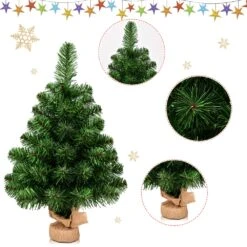 Costway 2-ft Holiday Season Decoration PVC Artificial Small Christmas Tree -Northlight Sales Store 331065201 AlternateImage2