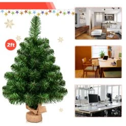 Costway 2-ft Holiday Season Decoration PVC Artificial Small Christmas Tree -Northlight Sales Store 331065201 AlternateImage3