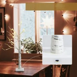 Costway 2-ft Pre-Lit White Twig Birch Tree Battery Powered For Christmas Holiday 10 Costway 2-ft Pre-Lit White Twig Birch Tree Battery Powered For Christmas Holiday -Northlight Sales Store 331065205 AlternateImage3