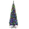 Costway 7.5-ft Pre-Lit Hinged Artificial Pencil Christmas Tree With 350 Multicolour Lights -Northlight Sales Store 331065207 MainImage 001