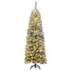 Costway 6-ft Pre-Lit Snow Flocked Artificial Pencil Christmas Pine Tree With 250 LED Lights -Northlight Sales Store 331065211 MainImage 001