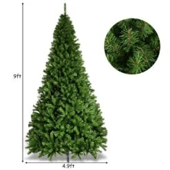 Costway 9-ft PVC Artificial Christmas Tree 2132 Tips Premium Hinged With Solid Metal Legs -Northlight Sales Store 331065215 AlternateImage1