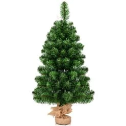 Costway 3-ft Artificial PVC Christmas Tree Tabletop Holiday Season Decoration Home Decor