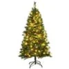 Costway 5-ft Pre-Lit Hinged PE Artificial Christmas Tree With 150 LED Lights And Pine Cones -Northlight Sales Store 331065222 MainImage 001