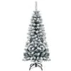 Costway 4.5-ft Unlit Hinged Snow Flocked Artificial Pencil Christmas Tree With 242 Branches 1 Costway 4.5-ft Unlit Hinged Snow Flocked Artificial Pencil Christmas Tree With 242 Branches -Northlight Sales Store 331065224 MainImage 001