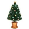 Costway 3-ft Pre-Lit Fibre Optical Firework Christmas Tree With Ornaments And Gold Top Star -Northlight Sales Store 331065229 MainImage 001