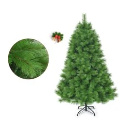Costway 6 -ft Hinged Artificial Christmas Tree Holiday Decoration With Foldable Metal Stand -Northlight Sales Store 331065238 AlternateImage2