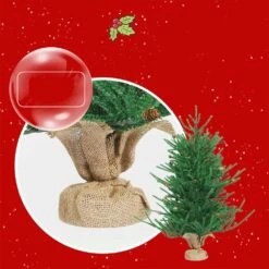 Costway 36-in Christmas Tree Artificial Unlit 30 Pine Cones Burlap Base 10 Costway 36-in Christmas Tree Artificial Unlit 30 Pine Cones Burlap Base -Northlight Sales Store 331065242 AlternateImage3