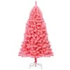Costway 6.5-ft Full Flocked Pink Artificial Christmas Tree With Lights -Northlight Sales Store 331066775 MainImage 001