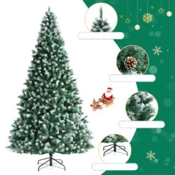 Costway 9-ft Full Flocked Green Artificial Christmas Tree With 2028 Branch Tips -Northlight Sales Store 331066779 AlternateImage2