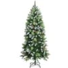 Costway 6-ft Unlit Slim Green Artificial Christmas Tree 1 Costway 6-ft Unlit Slim Green Artificial Christmas Tree -Northlight Sales Store 331066781 MainImage 001