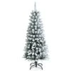 Costway 4.5-ft Slim Flocked White Artificial Christmas Tree With 373 Tips 2 Costway 4.5-ft Slim Flocked White Artificial Christmas Tree With 373 Tips -Northlight Sales Store 331066787 MainImage 001