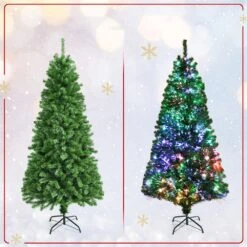 Costway 5-ft Pre-lit Full Green Artificial Christmas Tree With 449 Branch Tips 11 Costway 5-ft Pre-lit Full Green Artificial Christmas Tree With 449 Branch Tips -Northlight Sales Store 331066790 AlternateImage4