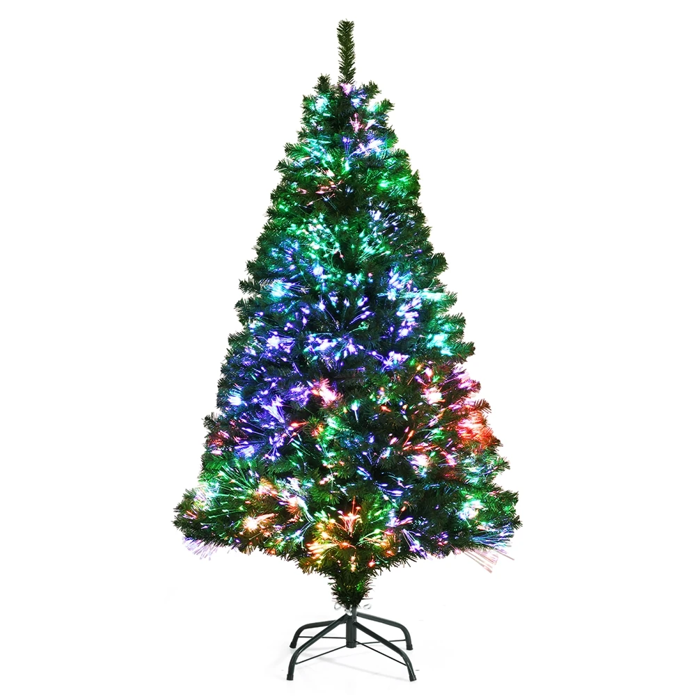 Costway 5-ft Pre-lit Full Green Artificial Christmas Tree With 449 Branch Tips 3 Costway 5-ft Pre-lit Full Green Artificial Christmas Tree With 449 Branch Tips