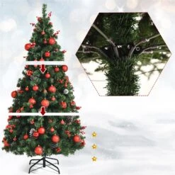 Costway 5-ft Pre-lit Full Green Artificial Christmas Tree With 150 Warm White LED Lights -Northlight Sales Store 331066792 AlternateImage3