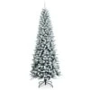 Costway 7.5-ft Slim Flocked White Artificial Christmas Tree With 1189 Tips -Northlight Sales Store 331066796 MainImage 001