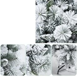 Costway 6-ft Full Flocked White Artificial Christmas Tree With Lights -Northlight Sales Store 331066798 AlternateImage2