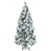 Costway 6-ft Full Flocked White Artificial Christmas Tree With Lights -Northlight Sales Store 331066798 MainImage 001