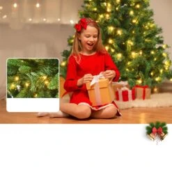 Costway 6-ft Pre-lit Full Green Artificial Christmas Tree With 350 White LED Lights -Northlight Sales Store 331066799 AlternateImage3