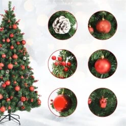 Costway 6-ft Pre-lit Full Green Artificial Christmas Tree With 250 Warm White LED Lights -Northlight Sales Store 331066800 AlternateImage2