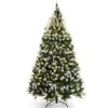 Costway 7.5-ft Pre-lit Full Flocked Green Artificial Christmas Tree With 550 Warm White LED Lights With 1398 Tips -Northlight Sales Store 331066802 MainImage 001