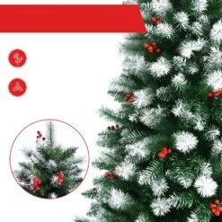 Costway 8-ft Full Flocked Green Artificial Christmas Tree With Warm White Lights -Northlight Sales Store 331066804 AlternateImage3