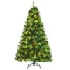 Costway 7-ft Pre-lit Full Green Artificial Christmas Tree With 500 Warm White LED Lights
